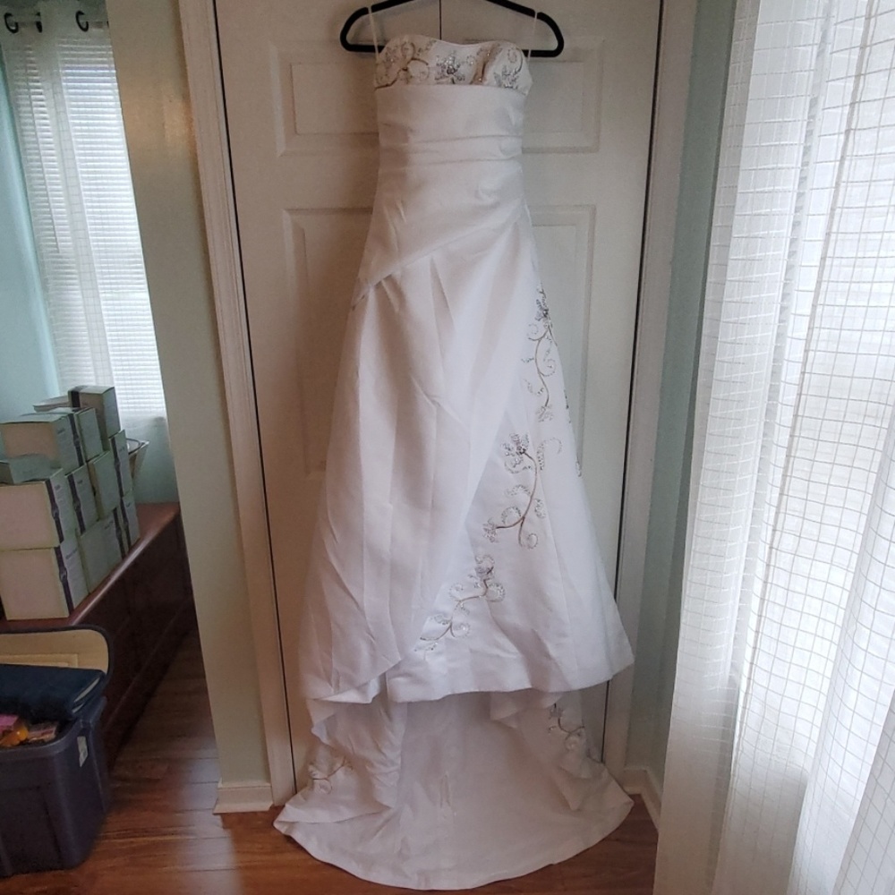 Emme Bridal White Satin wedding dress